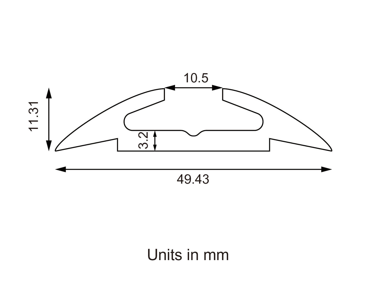Tec Vanlife Surface Mount Rounded L Track