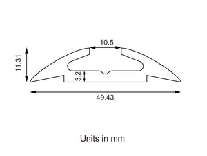 Tec Vanlife Surface Mount Rounded L Track