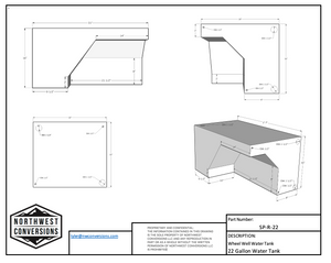 Northwest Conversions 22 Gallon Wheel Well Water Tank (Right)
