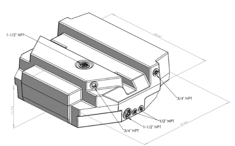 S&B Filters 35 Gallon Spare Tire Replacement Fresh Water Tank - 2007+ Mercedes Sprinter 144" & 170" (10-3033) diagram