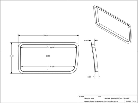 GoCode Mercedes Sprinter Driver Side Forward Factory Window Trim Ring