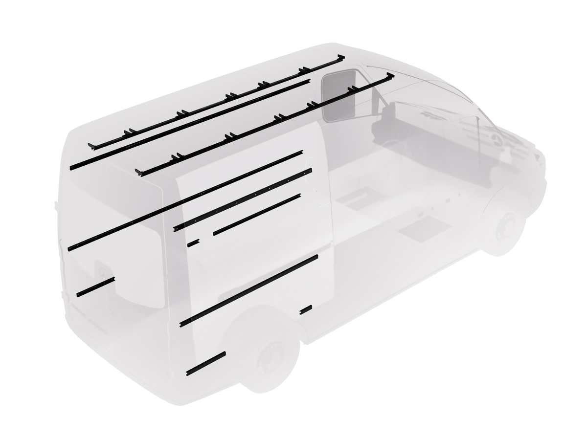 Virtus Vans 2019+ Mercedes Sprinter Structural Rail System 144"/170"