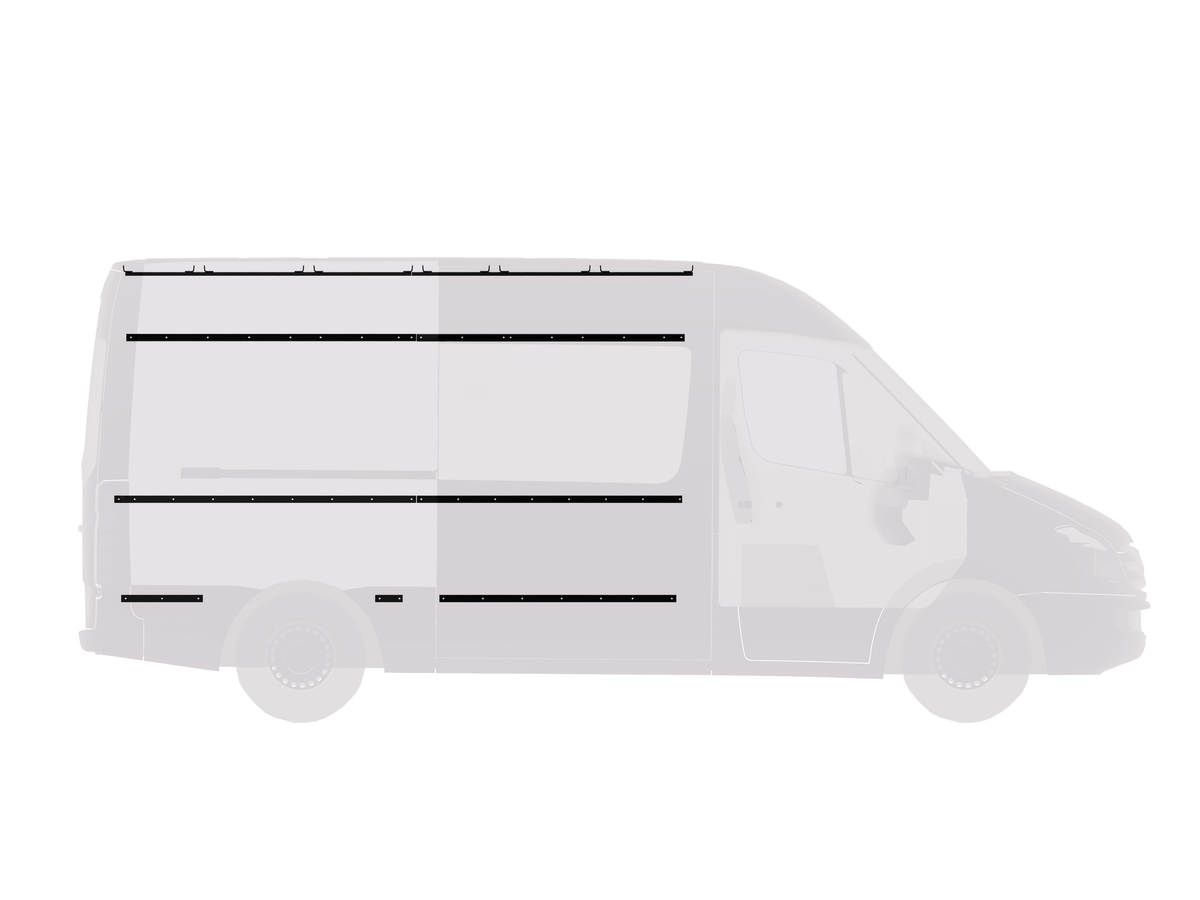 Virtus Vans 2019+ Mercedes Sprinter Structural Rail System 144"/170"