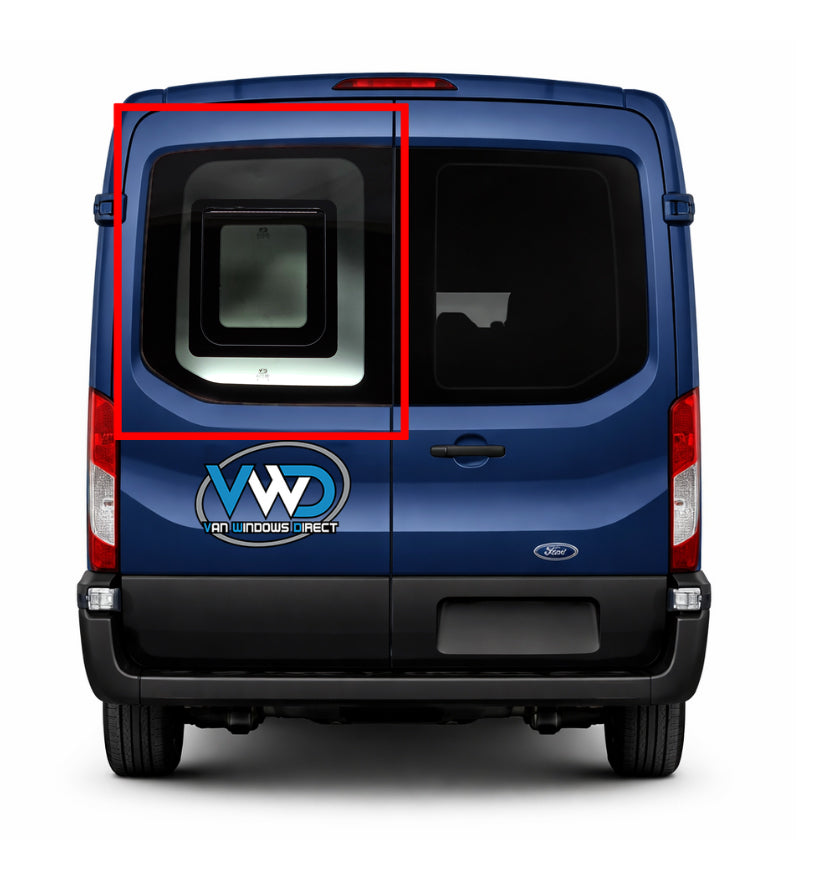 VWD 2015+ Ford Transit Awning Window Medium / High Roof Driver Side Rear Cargo Door (TL215-AW)
