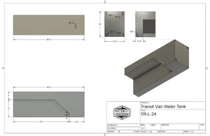 Northwest Conversions 24 Gallon Ford Transit Wheel Well Water Tank (Left)