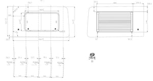 VWD 2015+ Ford Transit Passenger Side Sliding Door Double Slider Window (TR201-DS)
