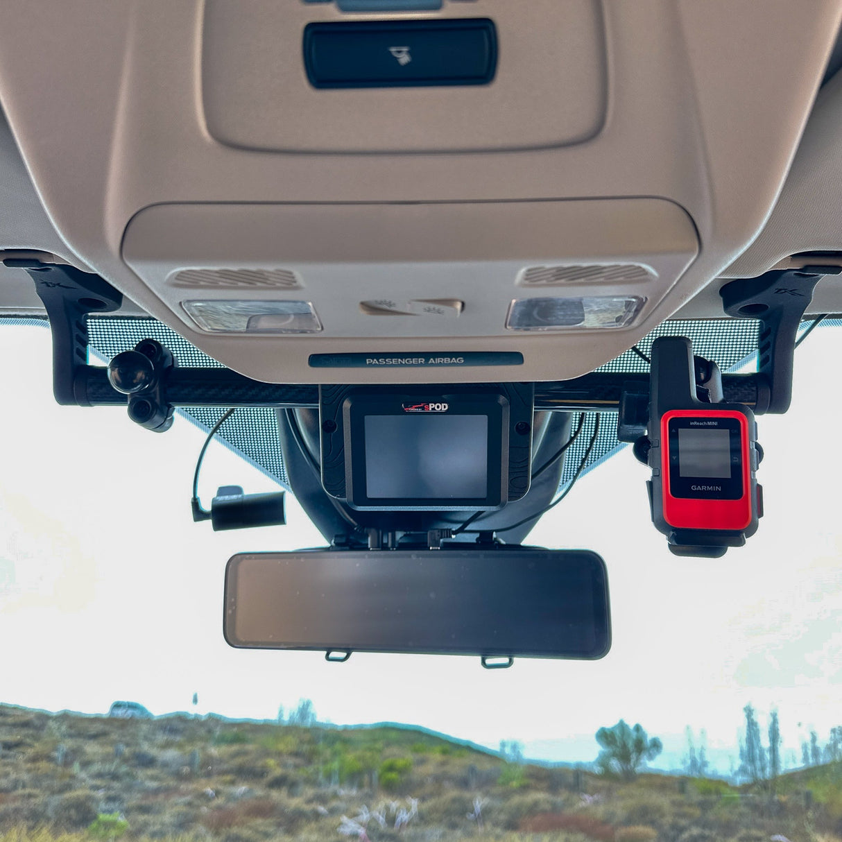 TERRA X Ford Transit Visor Mount - VISORDOK – Carbon Fiber Mount for Navigation & Devices