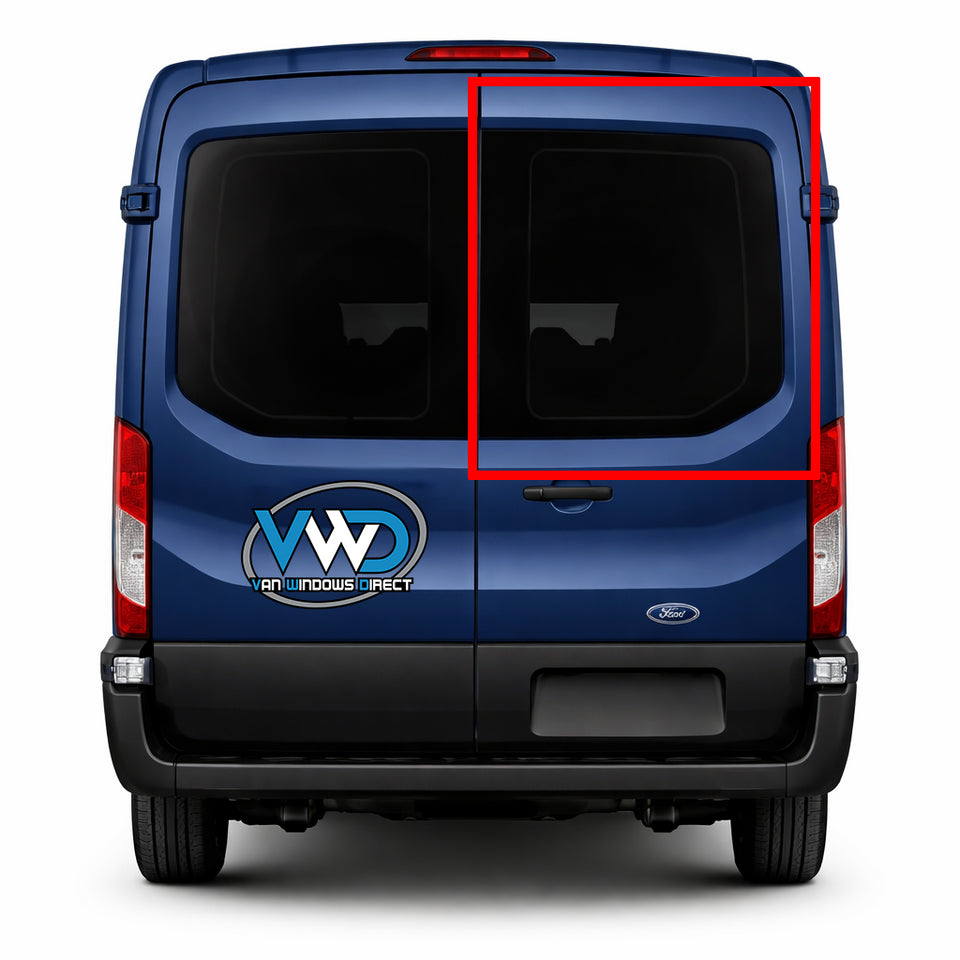 VWD 2015+ Ford Transit Passenger Side Rear Cargo Door Fixed Window - Medium / High Roof (TR215-F)