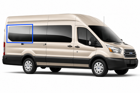 VWD Ford Transit Van Fixed Window Medium / High Roof 2015+ Passenger Side Rear Quarter 148" EXT WB (TR203-F)-2