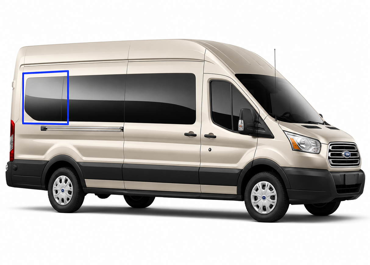 VWD Ford Transit Van Fixed Window Medium / High Roof 2015+ Passenger Side Rear Quarter 148"WB (TR204-F)-2