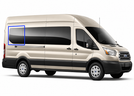 VWD Ford Transit Van Fixed Window Medium / High Roof 2015+ Passenger Side Rear Quarter 148"WB (TR204-F)-2