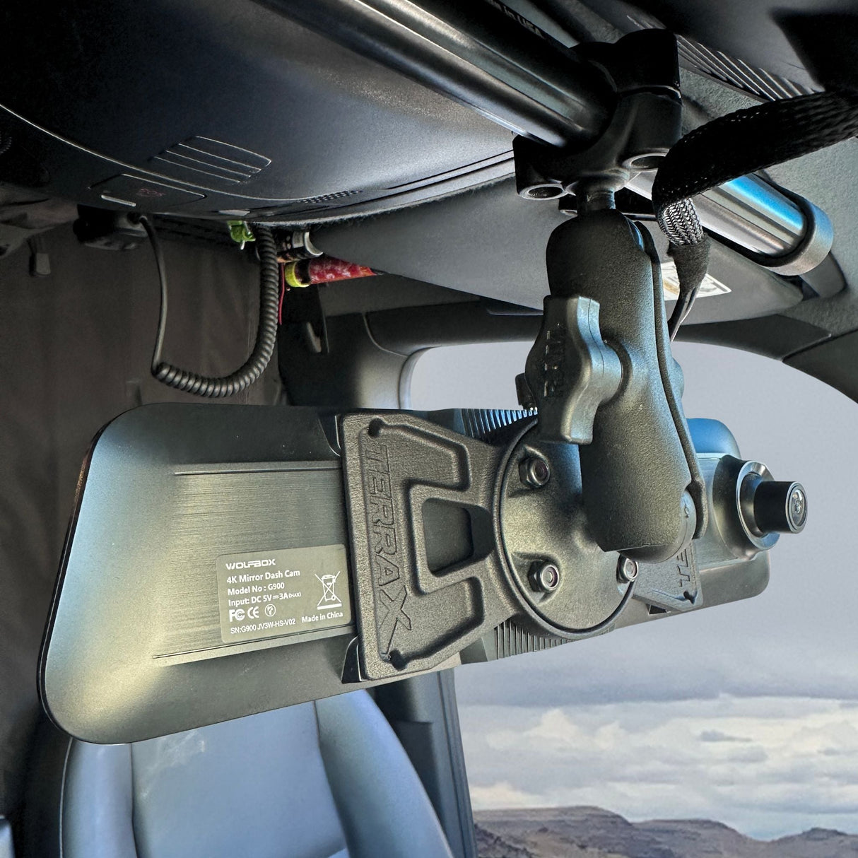 TERRA X WOLFBOX Dash Cam Visordok Tube Backplate Kit