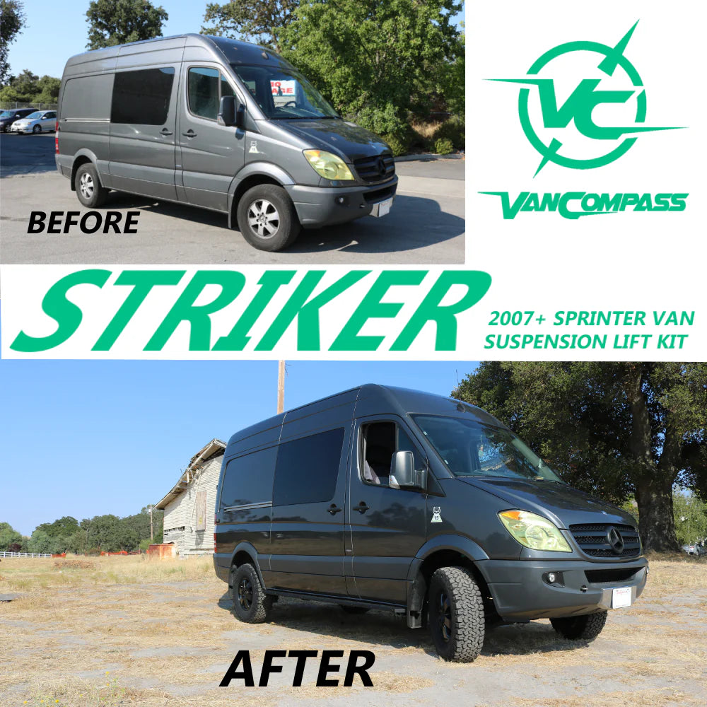 Van Compass 2007-2018 Mercedes Sprinter 2WD 2500/3500 - Striker 2" Lift Kit (Front Only)