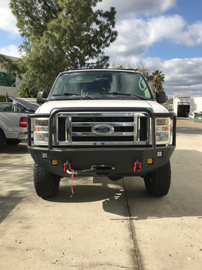 Aluminess Ford E-Series Front Winch Bumper (2008-2014)_Front View - Campervan HQ