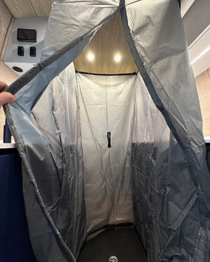 Tetravan In-Floor Shower Pan STAINLESS STEEL