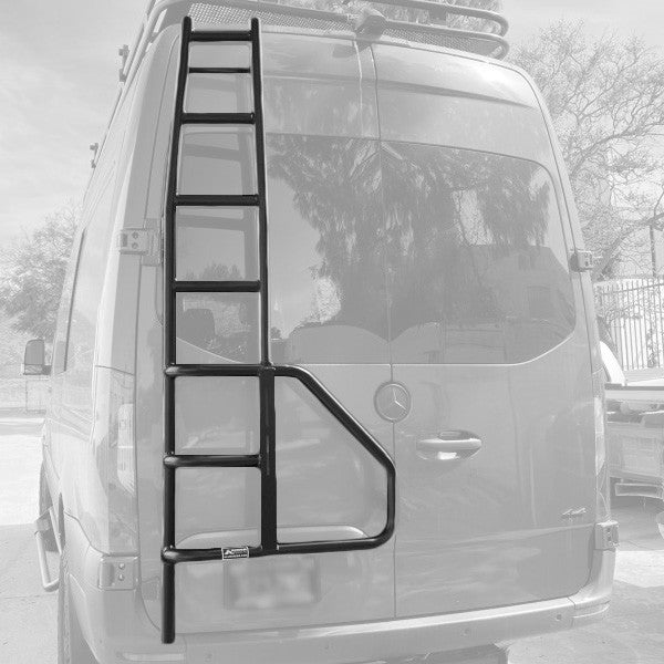 Aluminess 2019+ Mercedes Sprinter Rear Door Ladder (144"/170" High-Roof)