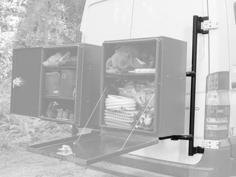 Aluminess 2007-2018 Mercedes Sprinter Rear Door Tire and Box Carrier