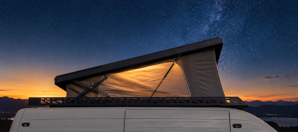 RoamlabX Carbon Fiber Roof Top Tent - 2007+ Mercedes Sprinter 144"