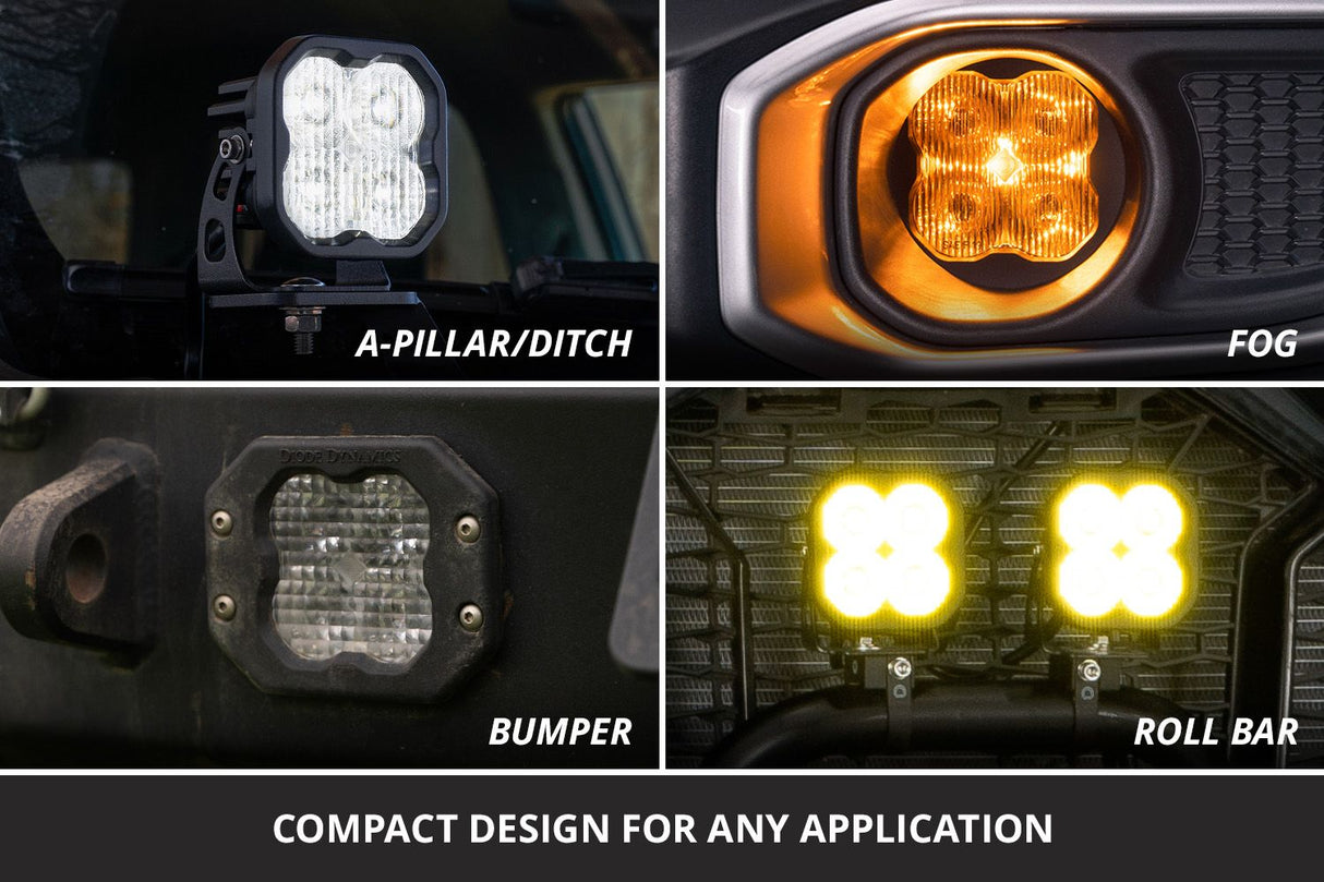 Diode Dynamics Light Pods - SS3 Pro ABL Yellow Combo (Pair)