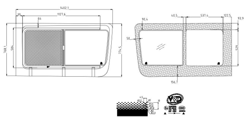 vwd-2007-mercedes-sprinter-driver-side-forward-slider-window-rear-opening-sl101-ser7