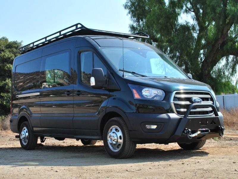 Aluminess 2020+ Ford Transit Baja Bar Bumper Right Side View - Campervan HQ