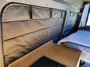 Van Essential Mercedes Sprinter Side Window Covers (Passenger Side_Interior View) - Campervan HQ