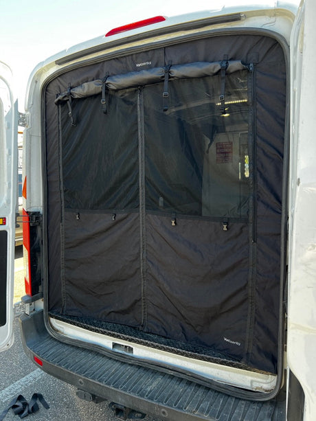 Van Essential Ford Transit Rear Door Bug Screen (Side View) - Campervan HQ