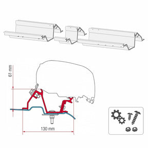 Fiamma F80S RV Awning Adapter for Mercedes Sprinter w/o Factory Roof Rails - Campervan HQ