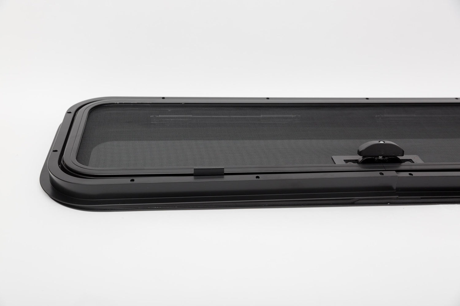 Interior View of 10" x 33" Awning-Style Van Window - Campervan HQ