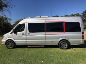 Mercedes Sprinter (2007+) Driver Side Middle Window (BSD)_Front View - Campervan HQ