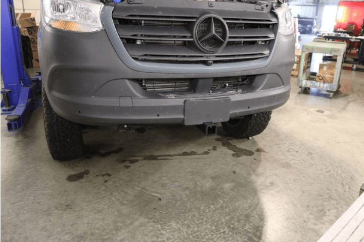 Mercedes Sprinter (2019+) Front Receiver Hitch (Front View) - Campervan HQ