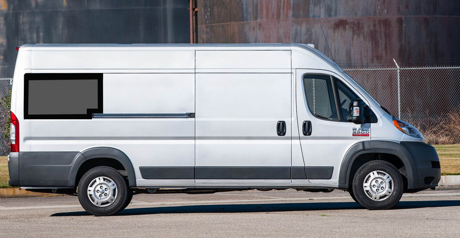 FW388R Passenger Side Rear Quarter Fixed Window (Ram Promaster 159"EXT Van) - Campervan HQ