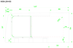 Mercedes Sprinter (2007+) Driver Rear Quarter Half-Slider Window 144″ WB (Dimensions) - Campervan HQ