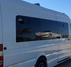 AM Auto Mercedes Sprinter (2007+) 170"WB Passenger Side Rear Quarter Top-Slider Screened Window (MS06-R3L-TSS P) (Semi Open) - Campervan HQ