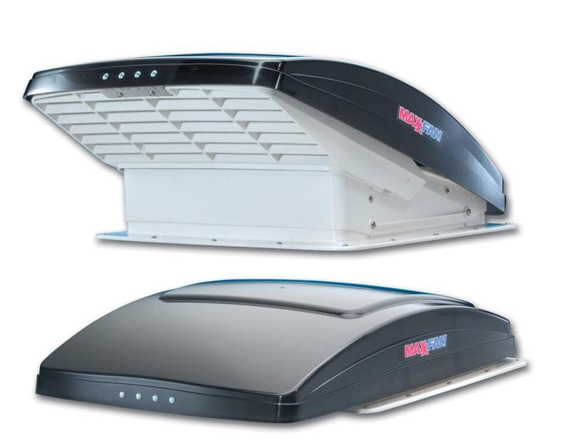 MaxxAir MaxxFan Deluxe RV Roof Vent Model 7500K (Smoke, With Remote) - Campervan HQ - 2