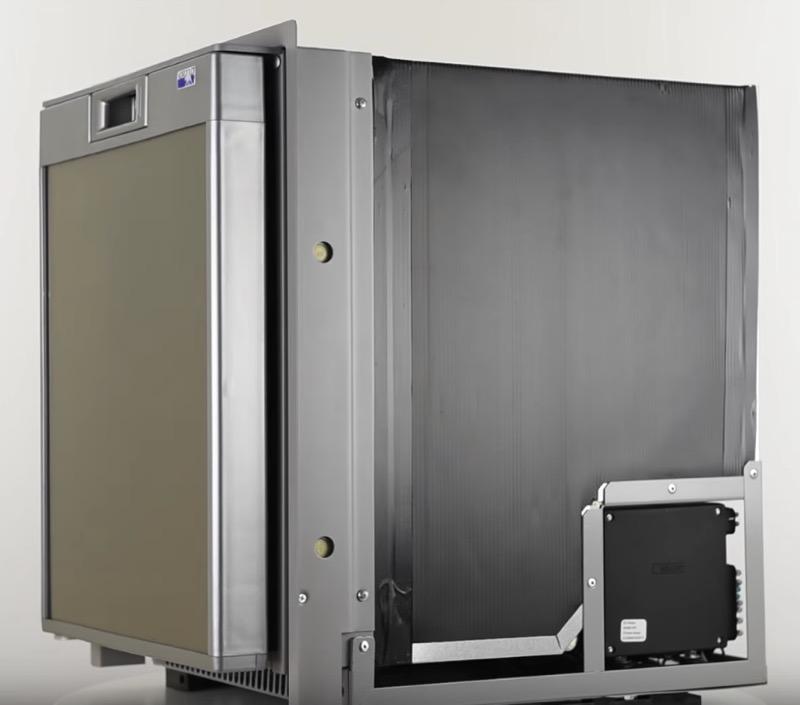 Norcold NR751SS RV Refrigerator/Freezer (AC/DC, Side View) - Campervan HQ