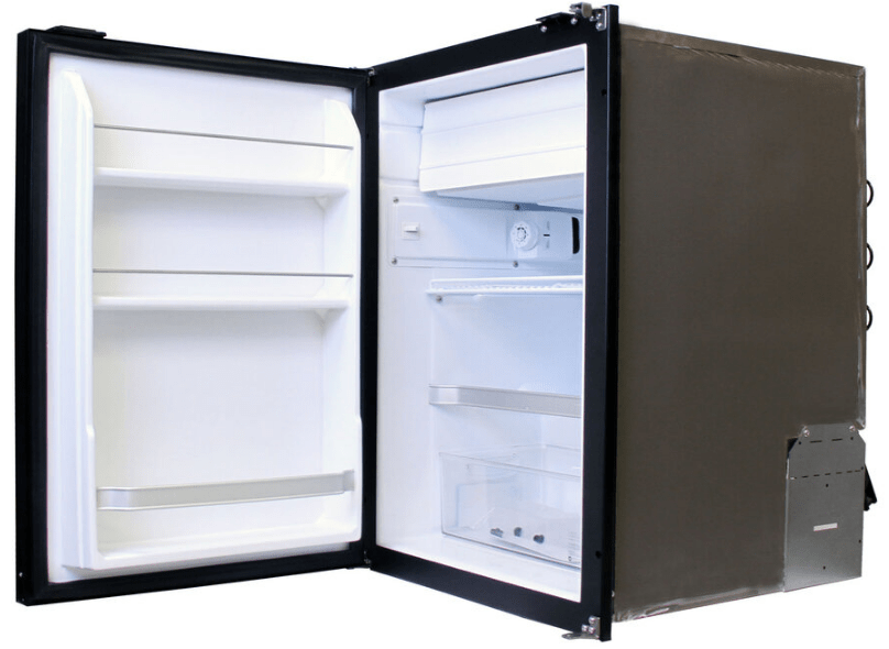  Nova Kool R4500 RV Refrigerator (Side View, Door Open) -Campervan HQ