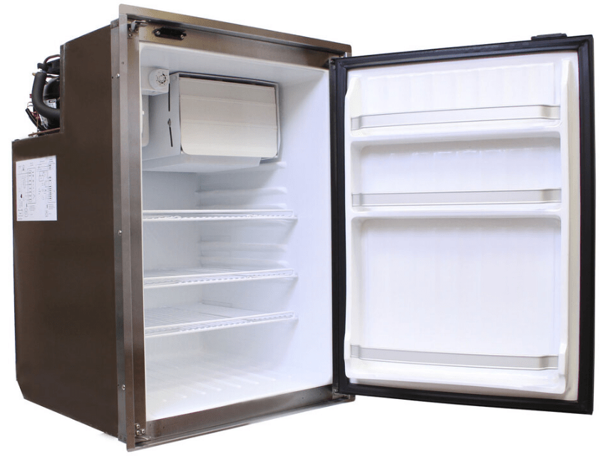  Nova Kool R5810 RV Refrigerator (Side View, Door Open) -Campervan HQ