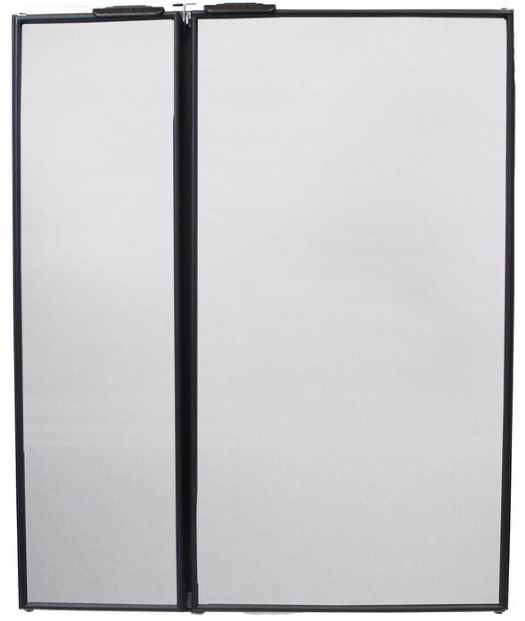 Nova Kool RFS7501 RV Refrigerator Front View (with Stainless Panel)-Campervan HQ