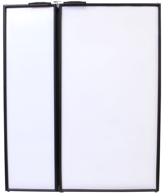 Nova Kool RFS7501 RV Refrigerator Front View (with White Panel)-Campervan HQ