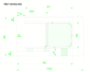 Ram ProMaster (159”WB) Half-Slider Window (Sliding Door on Passenger Side)_ Screened (Dimensions) - Campervan HQ