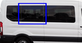 Ford Transit 2015+ Passenger Side Middle Fixed Window 148"WB- Campervan HQ
