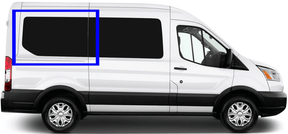 Ford Transit 2015+ Passenger Side Rear Quarter Fixed Window 130"WB - Campervan HQ