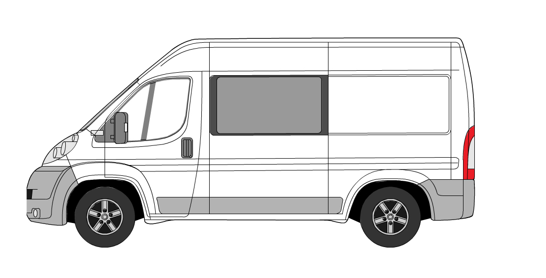 Ram ProMaster Driver's Side Front Egress Window Placement (FW382LE) - Campervan HQ