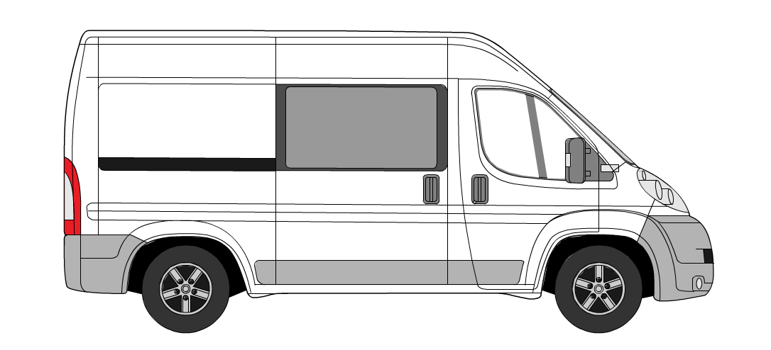 Ram ProMaster 136"/159" Passenger Side Sliding Door T-Vent (FW395R) Window - Campervan HQ - 2