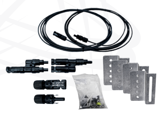 Solar Panel Hardware and Cabling in Samlex 100W RV Solar Kit - Campervan HQ