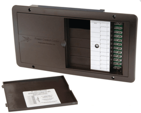 Progressive Dynamics PD5000 AC/DC RV Distribution Panel (Half Removed Cover) - Campervan HQ
