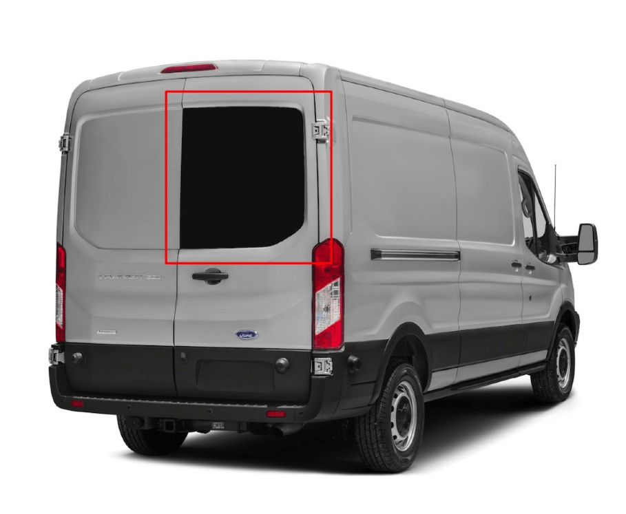 Ford Transit 2015+ Passenger Side Rear Cargo Door Window - Campervan HQ