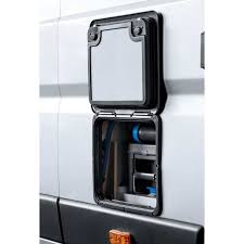 Thetford Cassette Toilet Service Door 3 (Installed, Door Open) - Campervan HQ 