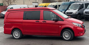 Mercedes Metris 2015+ Passenger Side Forward Half-Slider Screened Window ( Closed ) - Campervan HQ